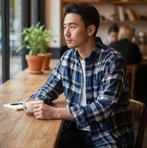 Chaps Men's Blue Plaid Shirt